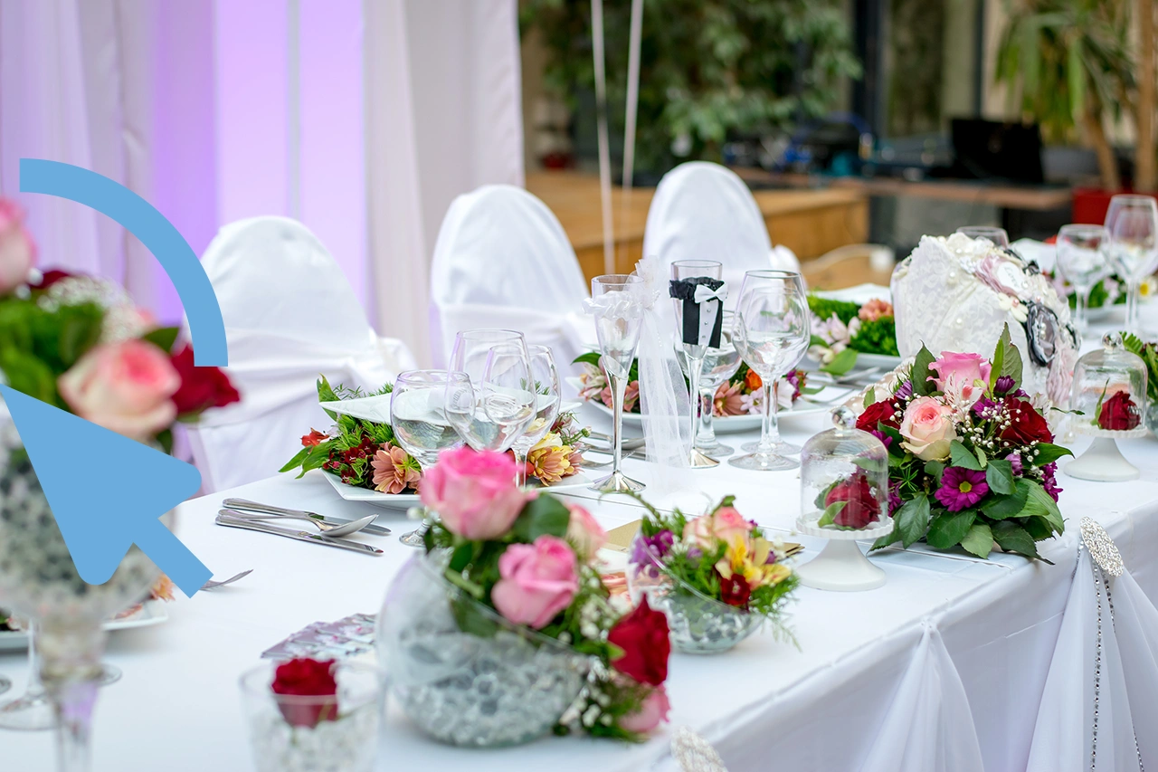 Tisch einer Hochzeit